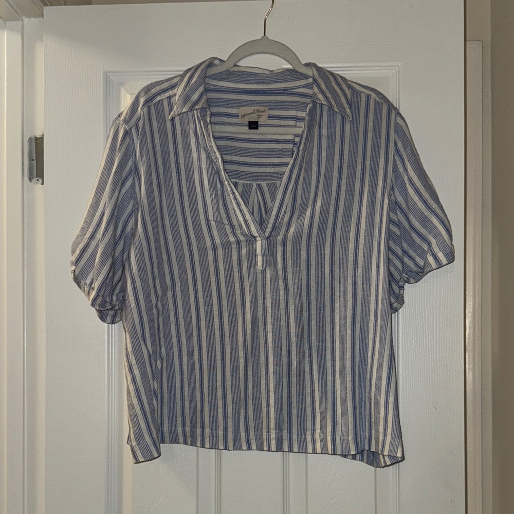 Striped Blue and White Women's Set